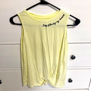 Yellow Striped Tank Top